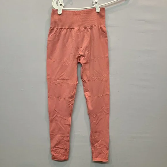Gymshark Legging Mid Rise Coral Pink Womens Small - Picture 3 of 5